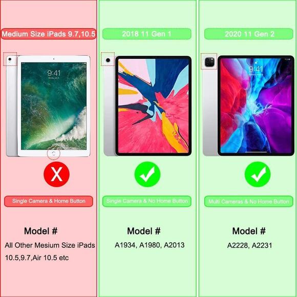 Smart Case For Apple iPad Pro 11" 2021 2020 2018 Leather Auto Wake Sleep Cover - Picture 2 of 12